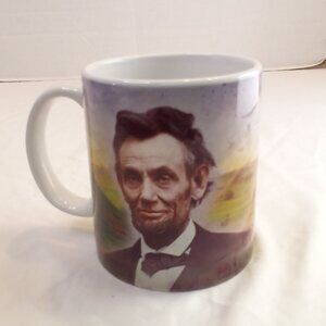 Abraham Lincoln Mug Ceramic Quote Picture 16th President America USA 4" x 3"